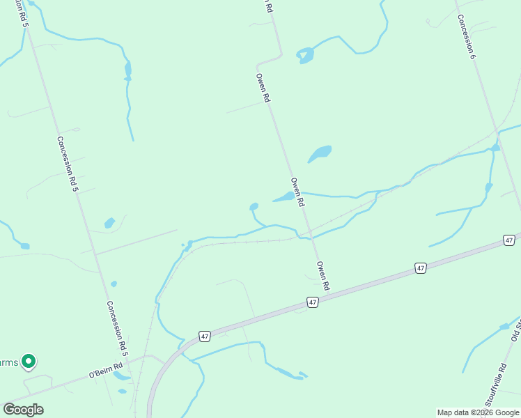 map of restaurants, bars, coffee shops, grocery stores, and more near 6209 CONCESSION 5 in Regional Municipality of Durham