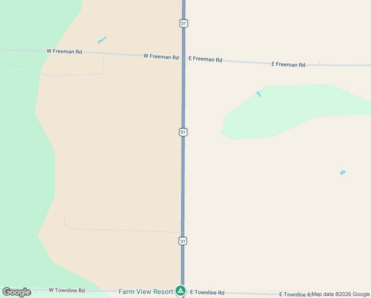 map of restaurants, bars, coffee shops, grocery stores, and more near 7286 U.S. 31 in Free Soil