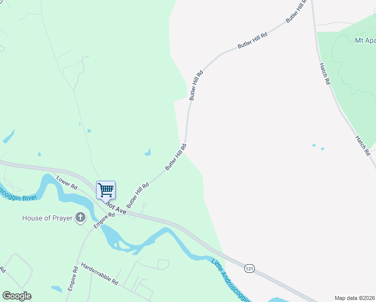 map of restaurants, bars, coffee shops, grocery stores, and more near 384 Butler Hill Road in Auburn