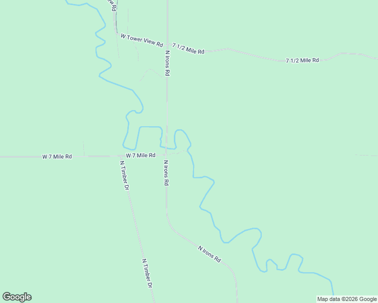 map of restaurants, bars, coffee shops, grocery stores, and more near West 7 Mile Road in Irons