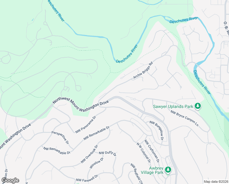 map of restaurants, bars, coffee shops, grocery stores, and more near 1243 Archie Briggs Road in Bend