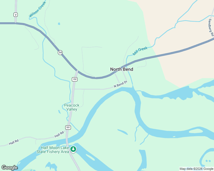 map of restaurants, bars, coffee shops, grocery stores, and more near N581 North Bend Drive in Melrose