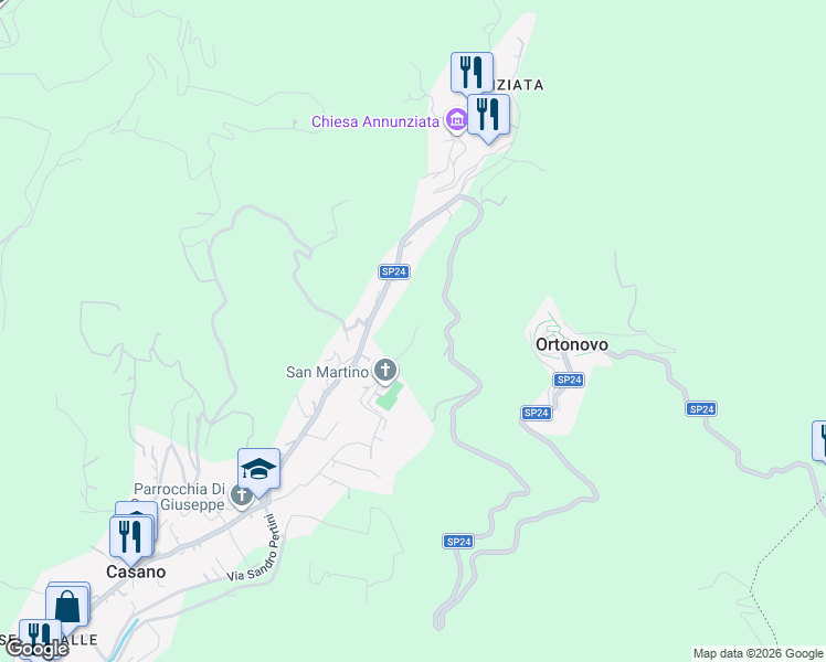 map of restaurants, bars, coffee shops, grocery stores, and more near 2 Via Nicola in Provincia della Spezia