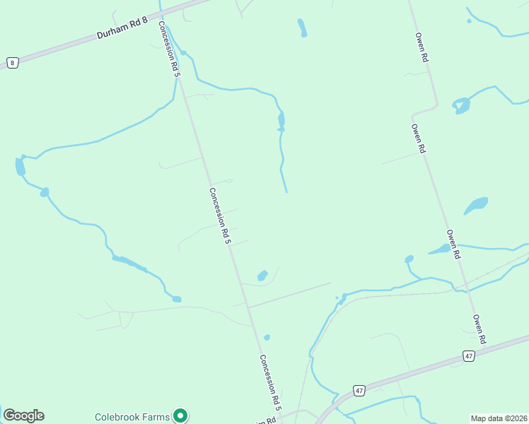map of restaurants, bars, coffee shops, grocery stores, and more near 6280 Concession Road 5 in Uxbridge