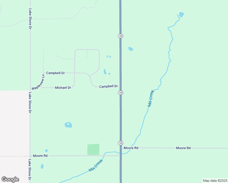 map of restaurants, bars, coffee shops, grocery stores, and more near W5223 Campbell Drive in Hilbert