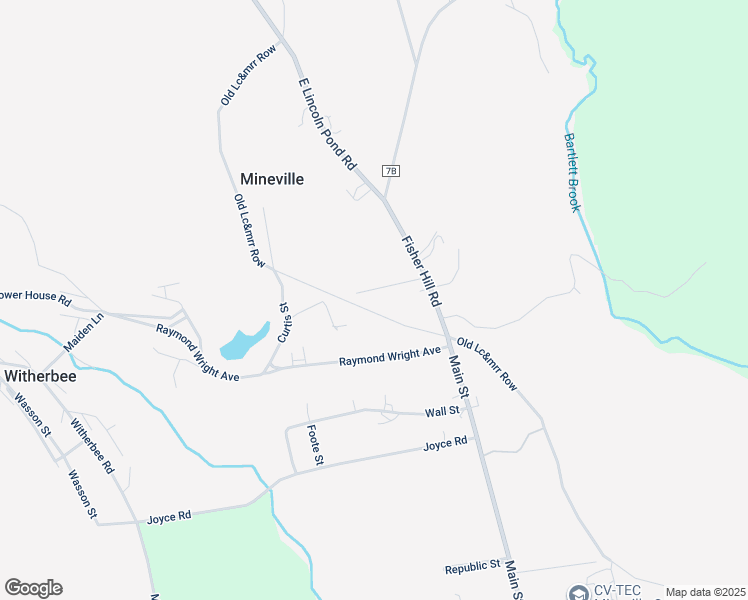 map of restaurants, bars, coffee shops, grocery stores, and more near Old Lc&mrr Row in Mineville