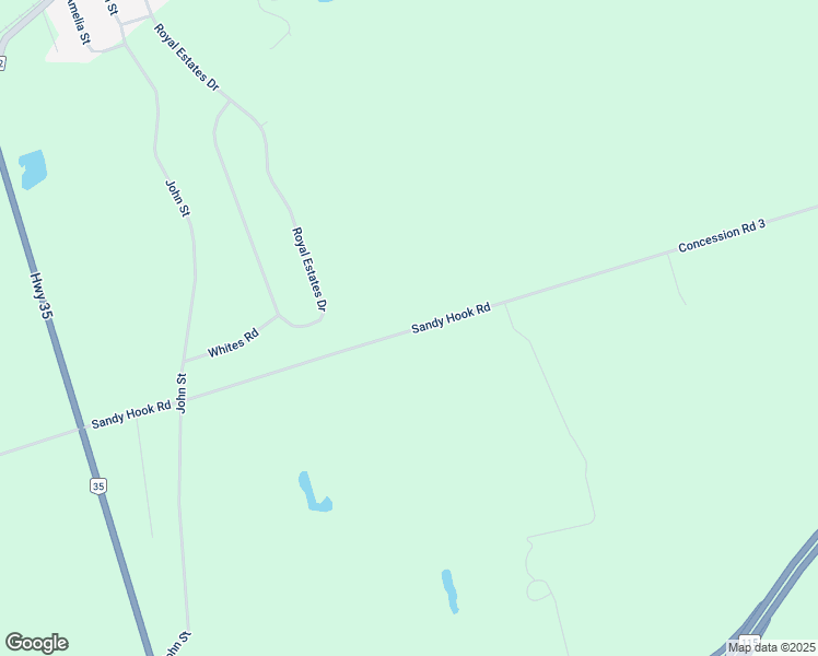 map of restaurants, bars, coffee shops, grocery stores, and more near 711 Sandy Hook Road in Kawartha Lakes