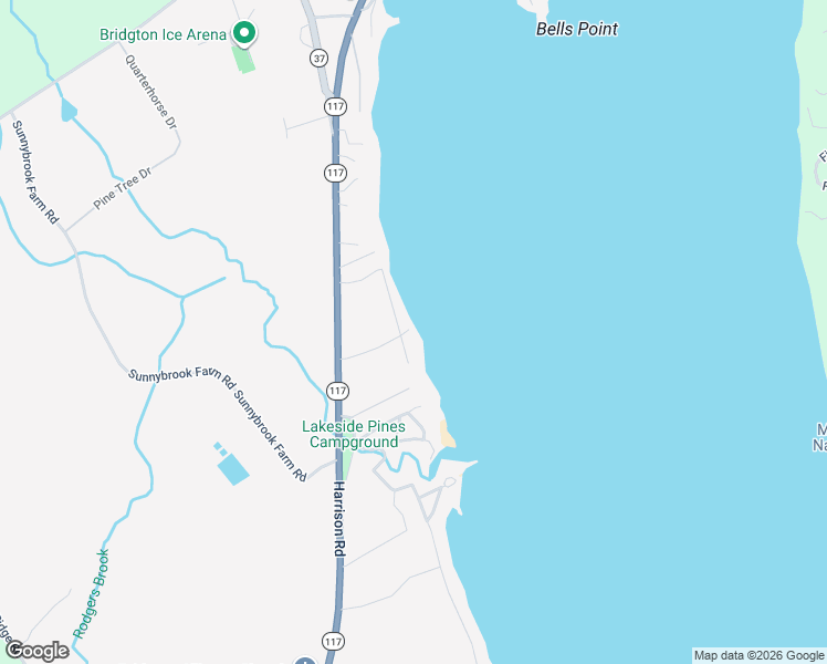 map of restaurants, bars, coffee shops, grocery stores, and more near 23 Wells Road in Bridgton