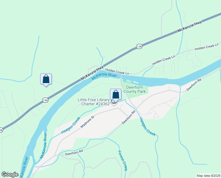 map of restaurants, bars, coffee shops, grocery stores, and more near 89136 Bridge Street in Springfield