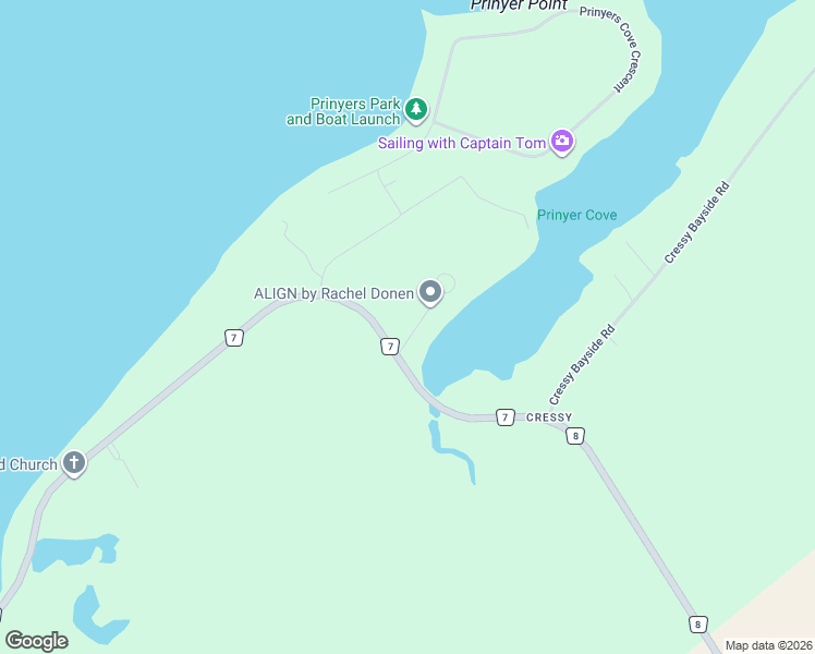 map of restaurants, bars, coffee shops, grocery stores, and more near 3645-3709 County Road 7 in Prince Edward