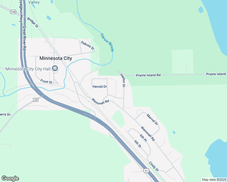 map of restaurants, bars, coffee shops, grocery stores, and more near 420 Connie Drive in Minnesota City