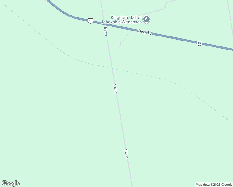 map of restaurants, bars, coffee shops, grocery stores, and more near 5 Line in Dufferin County