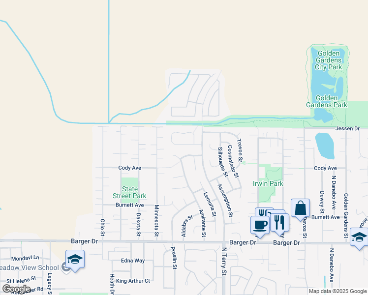 map of restaurants, bars, coffee shops, grocery stores, and more near 5224 Sugarpine Circle in Eugene