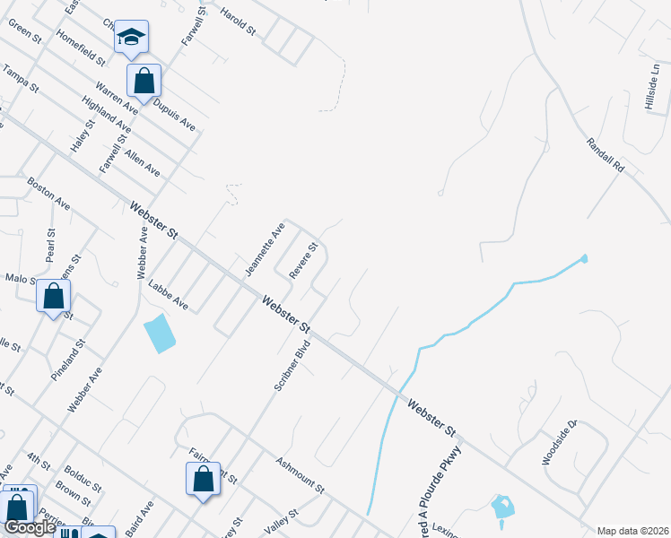 map of restaurants, bars, coffee shops, grocery stores, and more near 9 Marguerette Street in Lewiston