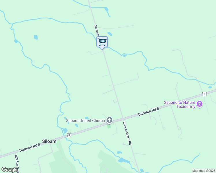 map of restaurants, bars, coffee shops, grocery stores, and more near 7140 Concession 3 Road in Uxbridge