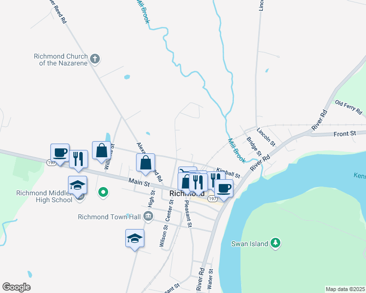 map of restaurants, bars, coffee shops, grocery stores, and more near 23 Hatch Street in Richmond