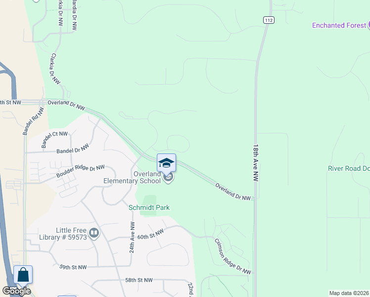 map of restaurants, bars, coffee shops, grocery stores, and more near 2225 Granite Cir NW in Rochester