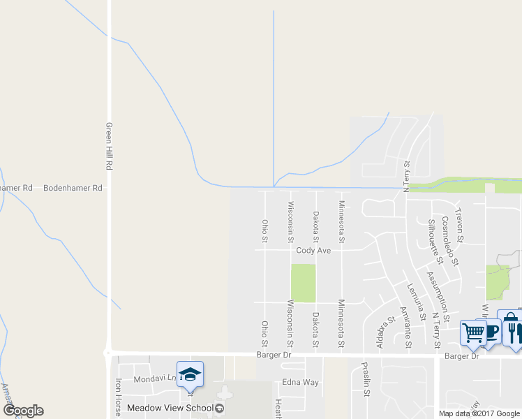 map of restaurants, bars, coffee shops, grocery stores, and more near 2268 Ohio Street in Eugene