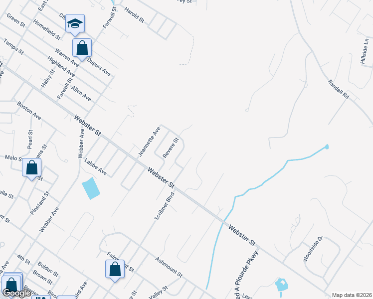 map of restaurants, bars, coffee shops, grocery stores, and more near 9 Marguerette Street in Lewiston