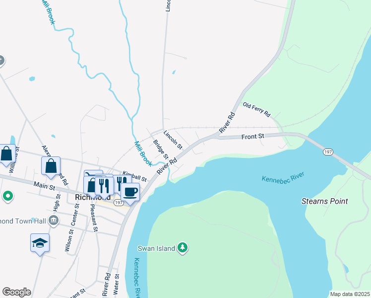 map of restaurants, bars, coffee shops, grocery stores, and more near 396 Front Street in Richmond