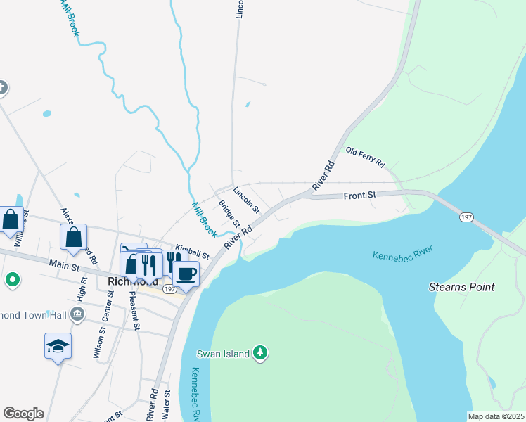 map of restaurants, bars, coffee shops, grocery stores, and more near 396 Front Street in Richmond