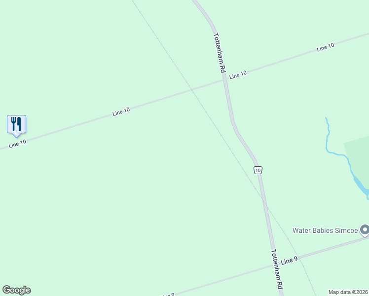 map of restaurants, bars, coffee shops, grocery stores, and more near 6817 Line 10 in New Tecumseth