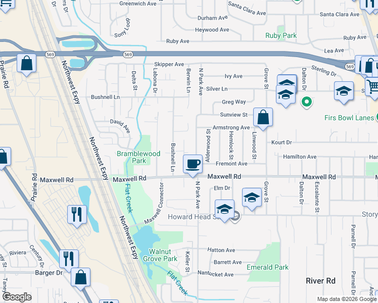 map of restaurants, bars, coffee shops, grocery stores, and more near 1810 Berwin Lane in Eugene