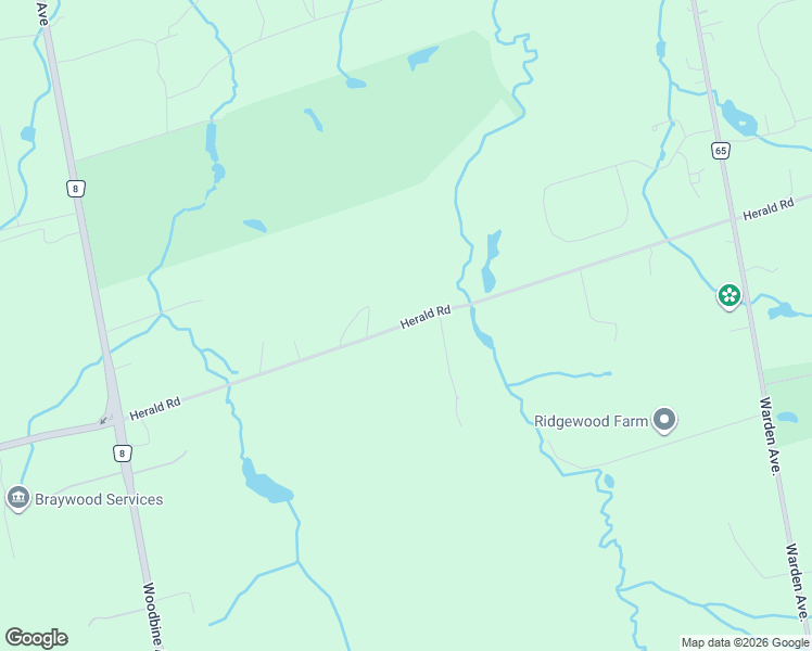 map of restaurants, bars, coffee shops, grocery stores, and more near 2653 Herald Road in East Gwillimbury