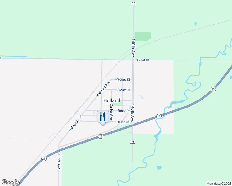 map of restaurants, bars, coffee shops, grocery stores, and more near 350 Sioux Street in Holland