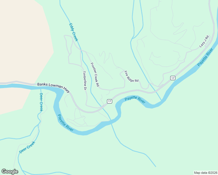 map of restaurants, bars, coffee shops, grocery stores, and more near 11 Overlook Drive in Garden Valley