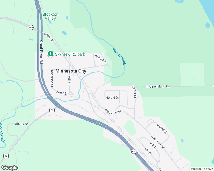 map of restaurants, bars, coffee shops, grocery stores, and more near 8860 Leesher Drive in Minnesota City