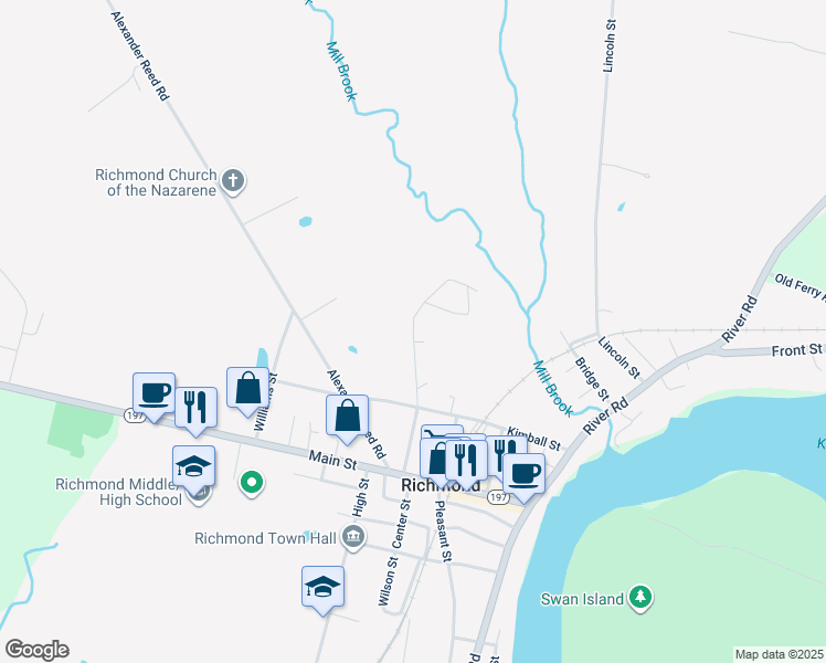 map of restaurants, bars, coffee shops, grocery stores, and more near 37 Hatch Street in Richmond