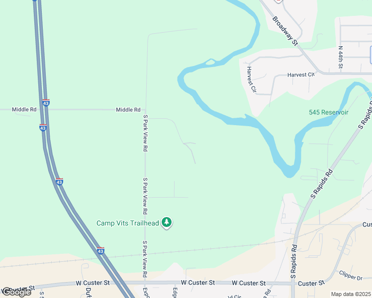map of restaurants, bars, coffee shops, grocery stores, and more near 1350 Westbury Court in Manitowoc