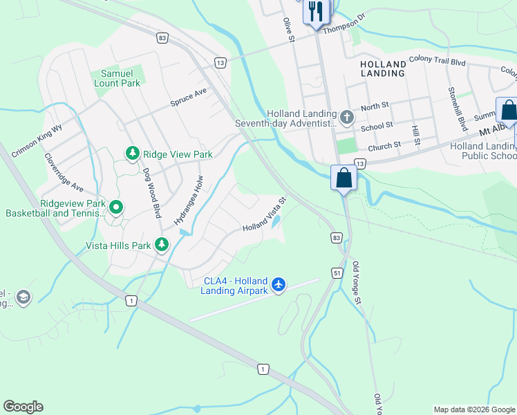 map of restaurants, bars, coffee shops, grocery stores, and more near 132 Meadow Vista Cres in East Gwillimbury