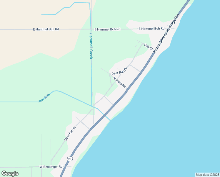 map of restaurants, bars, coffee shops, grocery stores, and more near 321 Deer Run Drive in Au Gres