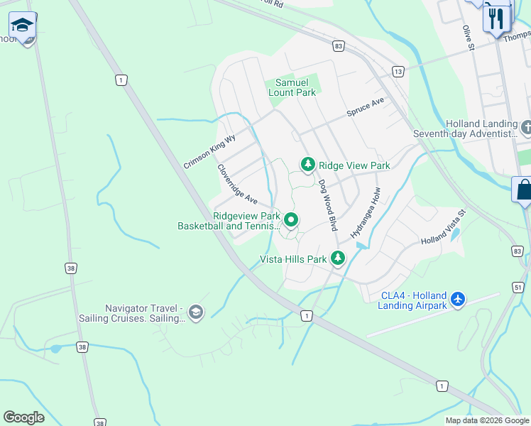 map of restaurants, bars, coffee shops, grocery stores, and more near 81 Frank Kelly Drive in East Gwillimbury