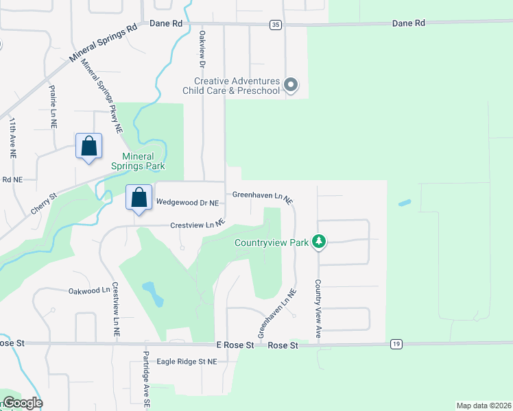 map of restaurants, bars, coffee shops, grocery stores, and more near 980 Olympic Hills Place in Owatonna