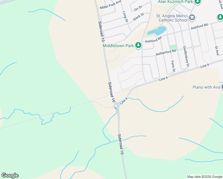 map of restaurants, bars, coffee shops, grocery stores, and more near 2465 10 Sideroad in Bradford West Gwillimbury
