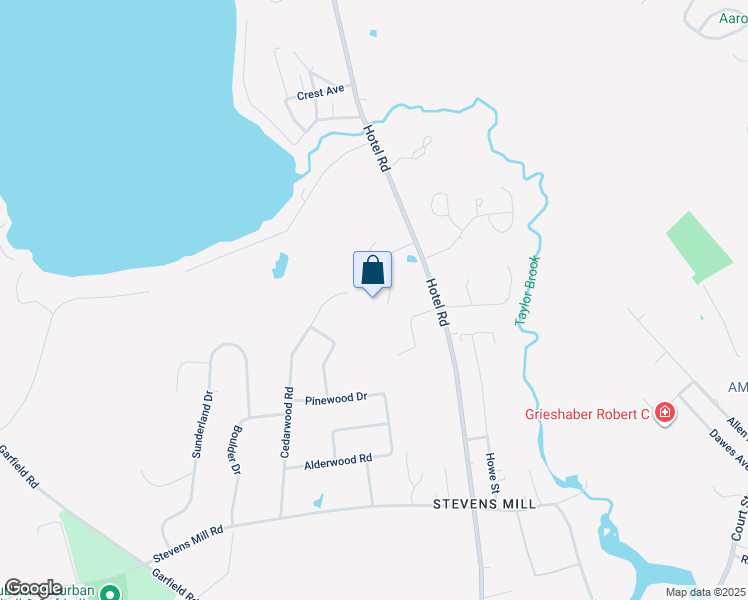 map of restaurants, bars, coffee shops, grocery stores, and more near 43 Bramblewood Drive in Auburn