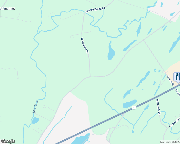 map of restaurants, bars, coffee shops, grocery stores, and more near 28 West Meadow Road in Thomaston