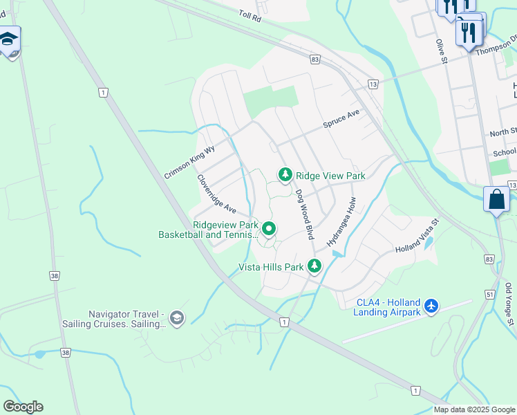 map of restaurants, bars, coffee shops, grocery stores, and more near 102 Frank Kelly Drive in East Gwillimbury