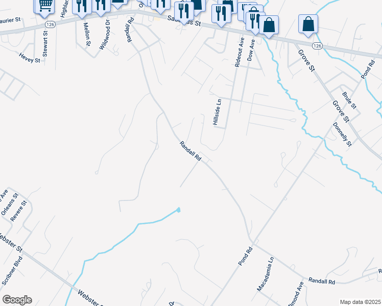 map of restaurants, bars, coffee shops, grocery stores, and more near 211 Randall Road in Lewiston
