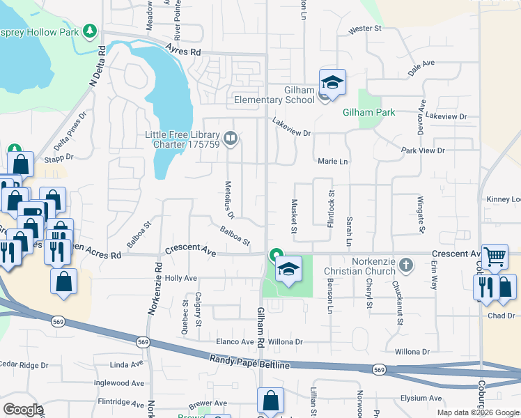 map of restaurants, bars, coffee shops, grocery stores, and more near 2962 Gilham Road in Eugene