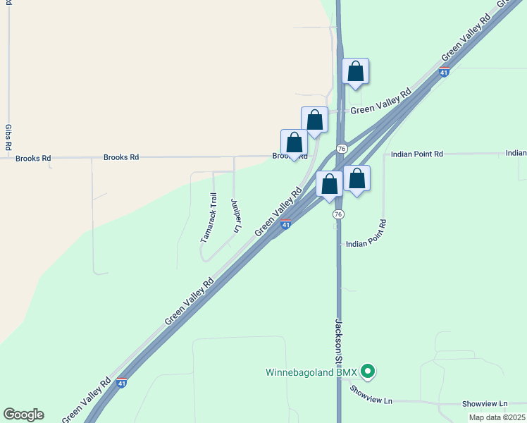 map of restaurants, bars, coffee shops, grocery stores, and more near 5165 Green Valley Road in Oshkosh
