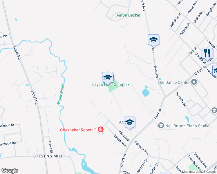 map of restaurants, bars, coffee shops, grocery stores, and more near 38 Falcon Drive in Auburn