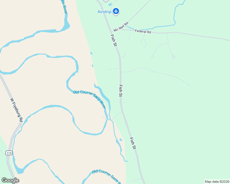 map of restaurants, bars, coffee shops, grocery stores, and more near 119 Fish Street in Fryeburg