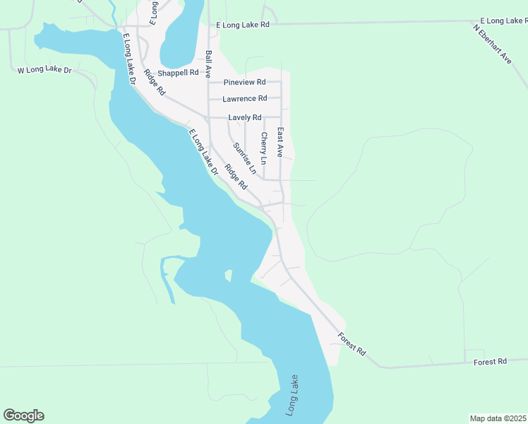map of restaurants, bars, coffee shops, grocery stores, and more near 1274 East Long Lake Drive in Harrison