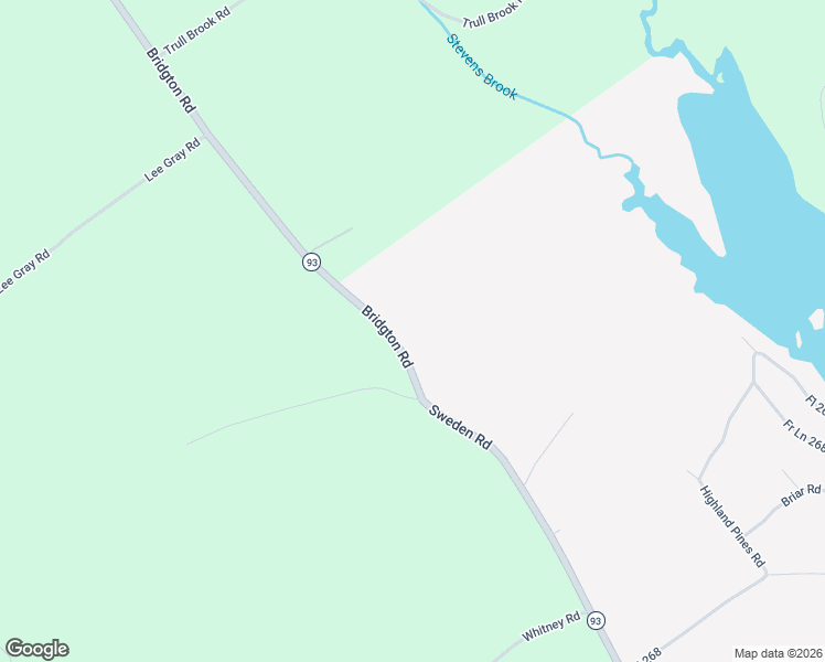 map of restaurants, bars, coffee shops, grocery stores, and more near 715 Sweden Road in Bridgton