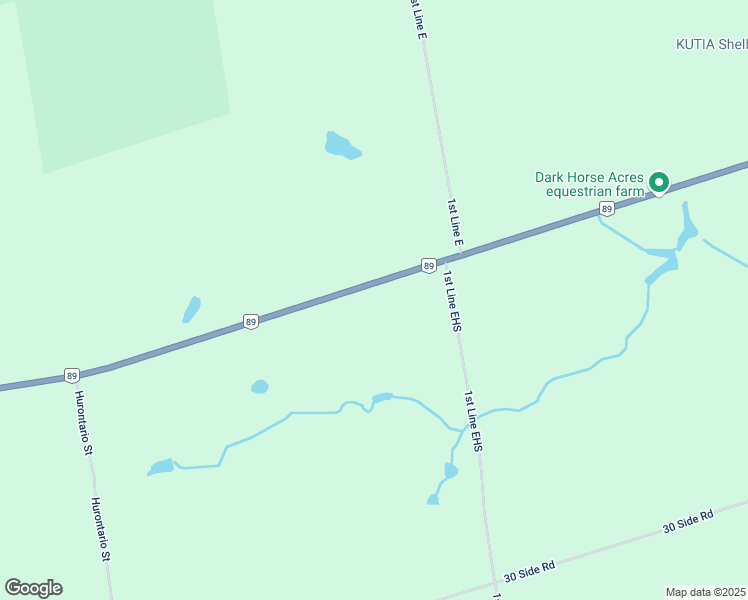 map of restaurants, bars, coffee shops, grocery stores, and more near 507106 Ontario 89 in Shelburne