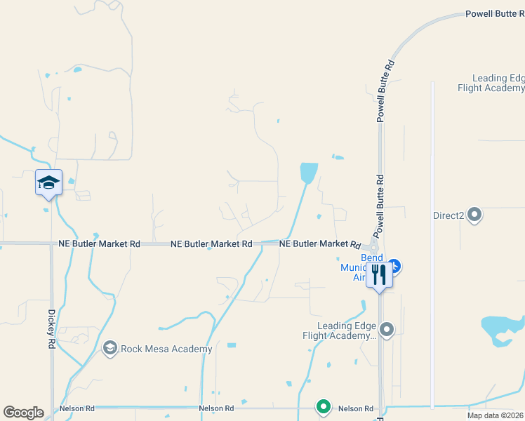 map of restaurants, bars, coffee shops, grocery stores, and more near 63212 Peterman Lane in Bend
